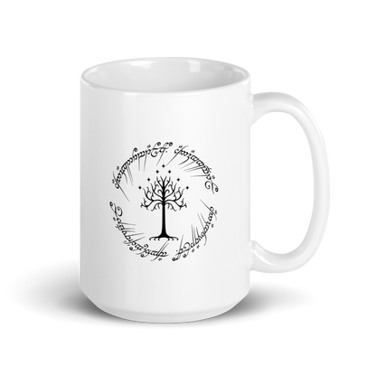 Lord Of The Rings Tree Of Gondor and One Ring Inscription Mug